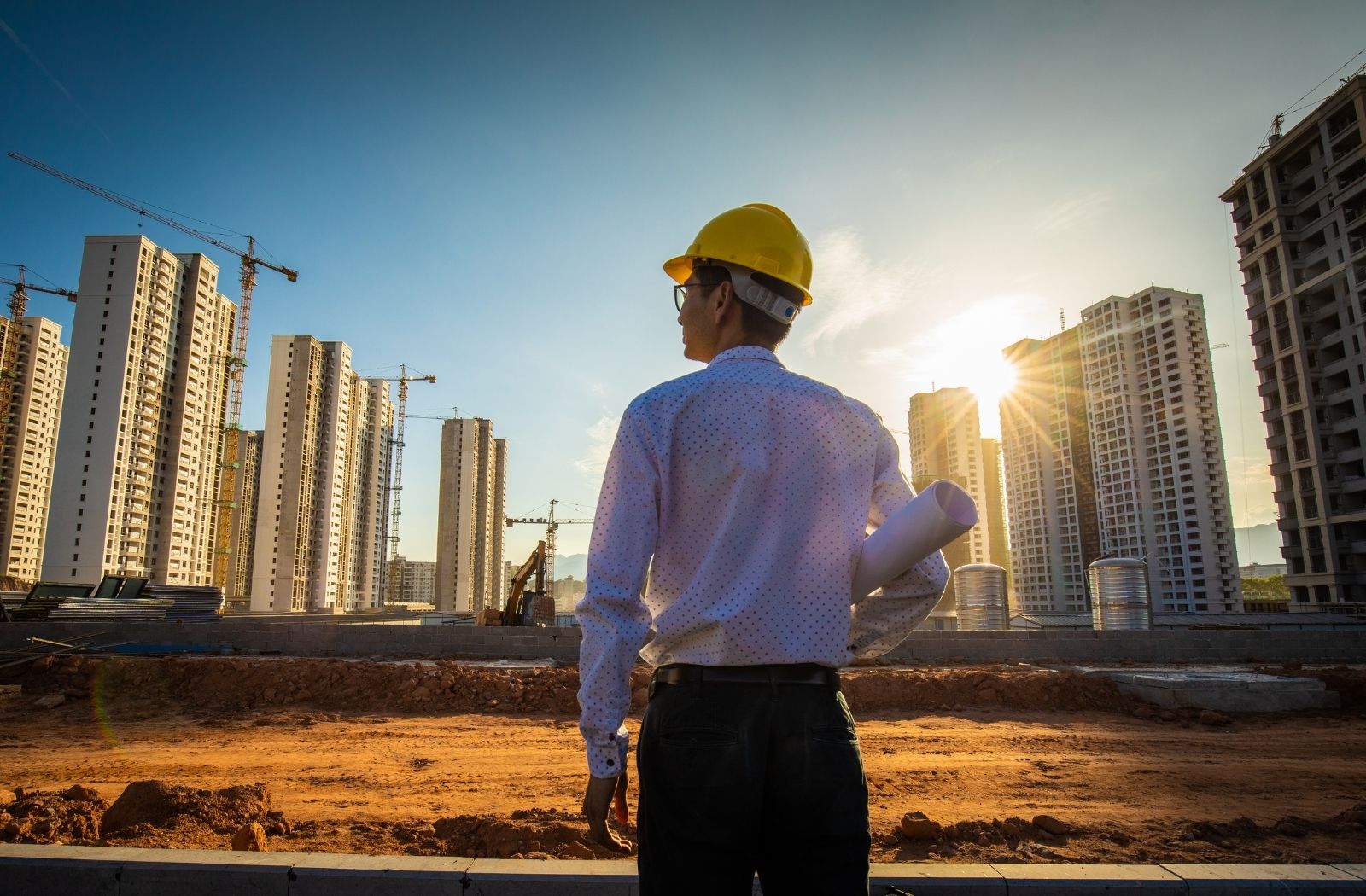 Residential towers under construction